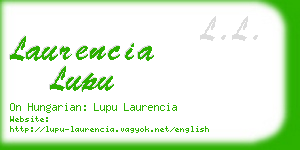 laurencia lupu business card
